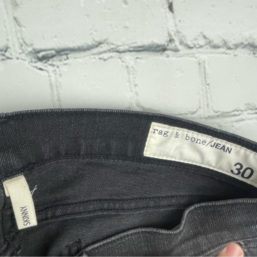 New RAG & BONE Skinny Jeans Rock Black Jeans Size 30 - Picture 4 of 6